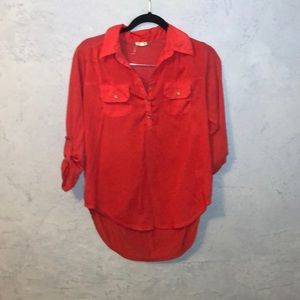 Coral blouse